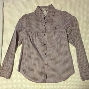 Banana Republic Pink and White Geometric Shirt